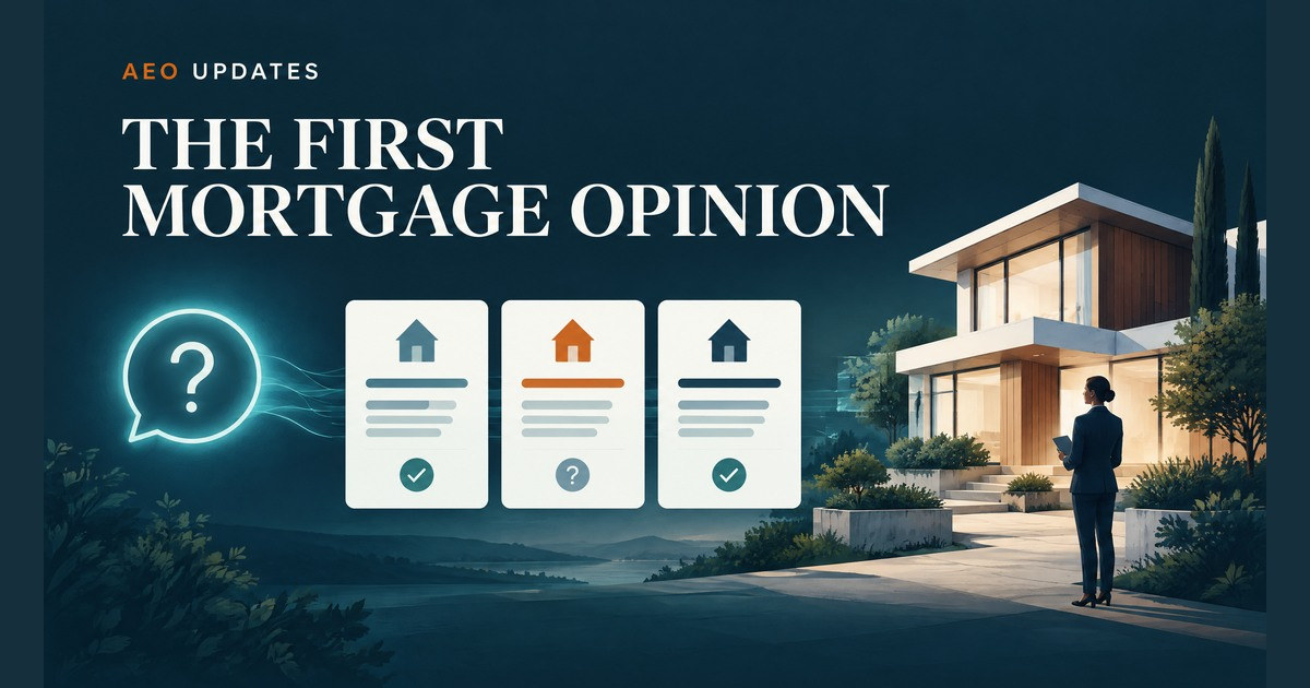 The first mortgage opinion may come from AI